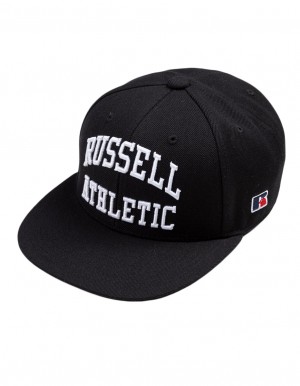 Accessories Russell Athletic Arch Logo Snap Back 3D Embroidered Caps Black | XURBYT029