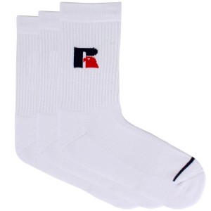 Accessories Russell Athletic Classic3 Pack Socks White | ANSKZU017