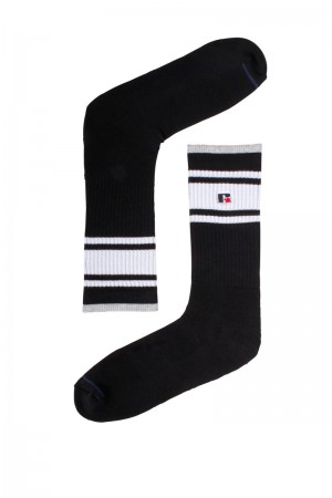 Accessories Russell Athletic Essential Atlanta Fash Single Socks Black | XTFREL018