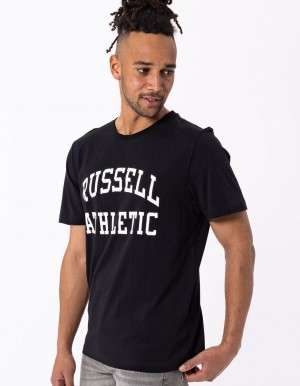 Men Russell Athletic Core T Shirts Black | ZAPHTQ156