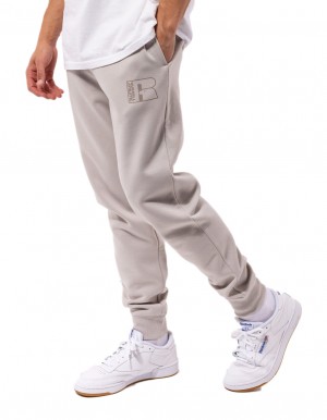 Men Russell Athletic Corp Inlay Logo Track pants Beige | UXECZH075