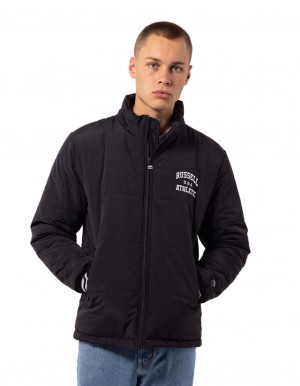 Men Russell Athletic Klute Jackets Black | DTERZM638