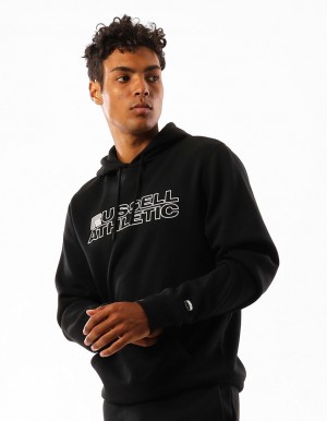 Men Russell Athletic Original Modern Logo Hoodie Black | HBPGFJ845