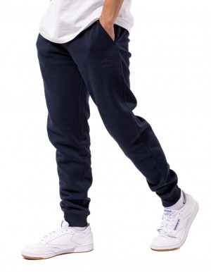 Men Russell Athletic Originals Small Arch Cuff Track pants Navy | DAZHJL435