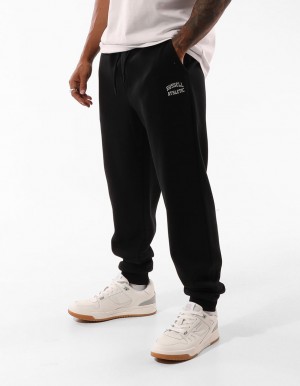 Men Russell Athletic Originals Small Arch Cuff Track pants Black | RZCGKM748