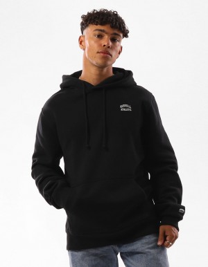 Men Russell Athletic Originals Small Arch Hoodie Black | ZYXKMF879