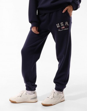 Women Russell Athletic 1902 Baggy Track pants Blue | TECQBV824