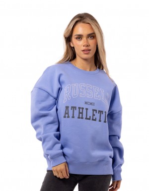 Women Russell Athletic MCMII Crew Neck Sweaters Lavender | EIKXGO624