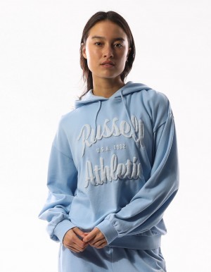 Women Russell Athletic Maplewood Oversized Hoodie Blue | UTOVSR214