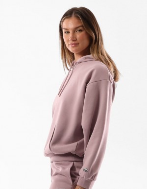 Women Russell Athletic Original Inlay Logo Hoodie Rose Pink | KCLPTR854