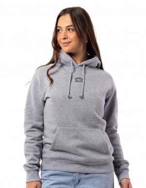 Women Russell Athletic Originals Embriodered Hoodie Grey | VMJYRB645