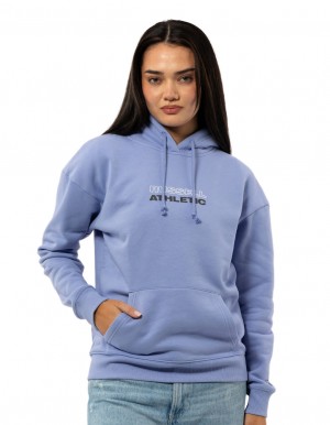 Women Russell Athletic Originals Linear Hoodie Lavender | JCMTLV258