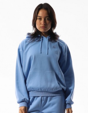 Women Russell Athletic R Logo Hoodie Blue | BQIUZN704