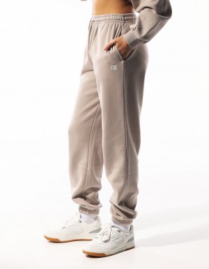 Women Russell Athletic R Logo Track pants Khaki | MQYDPJ652