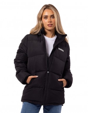 Women Russell Athletic Tribecca Puffer Jacket Black | YXUTEV745