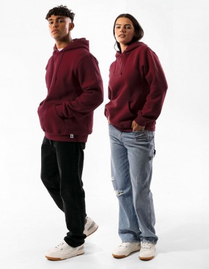 Women Russell Athletic Unisex Dri Hoodie Burgundy | FEMAOC865