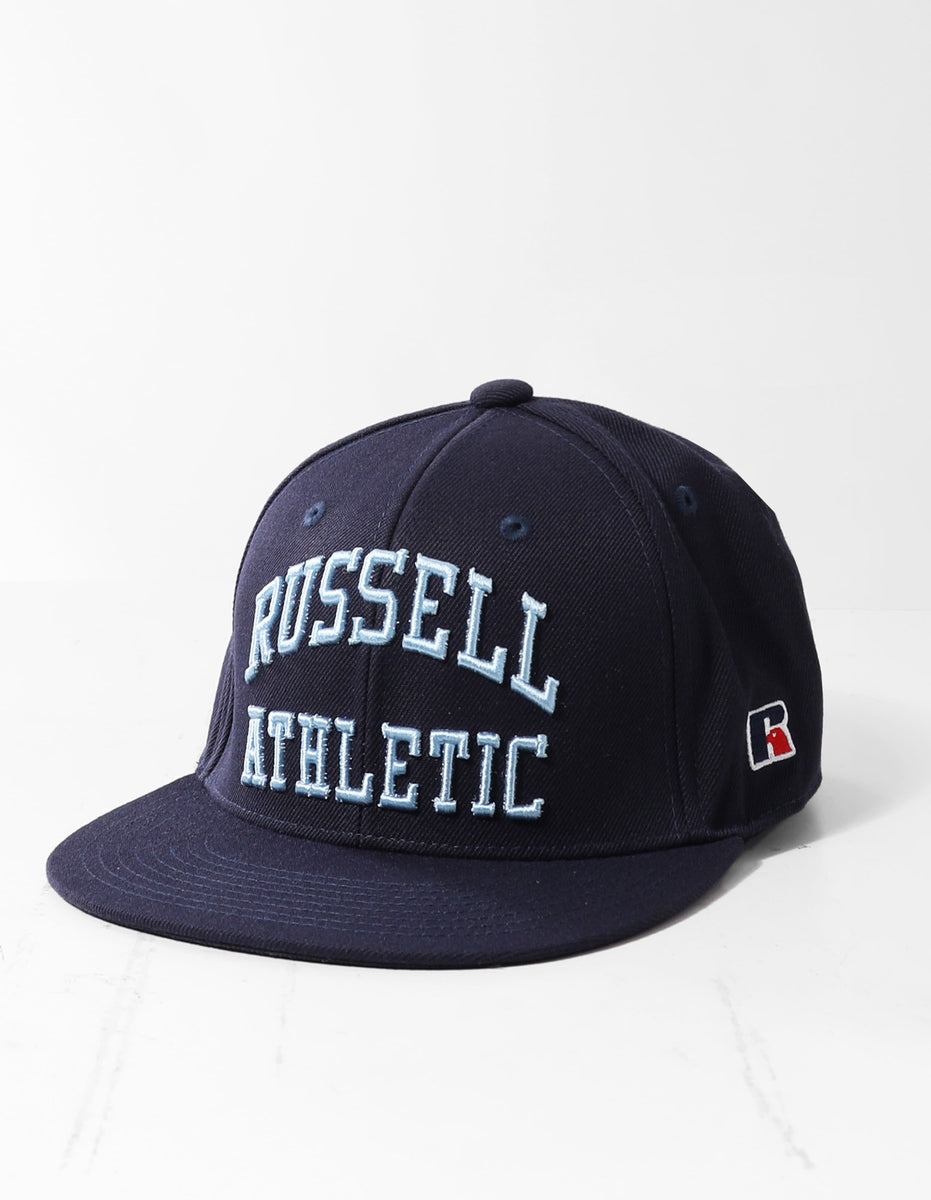 Accessories Russell Athletic Arch Logo Snap Back 3D Embroidered Caps Navy | FUGOMS425