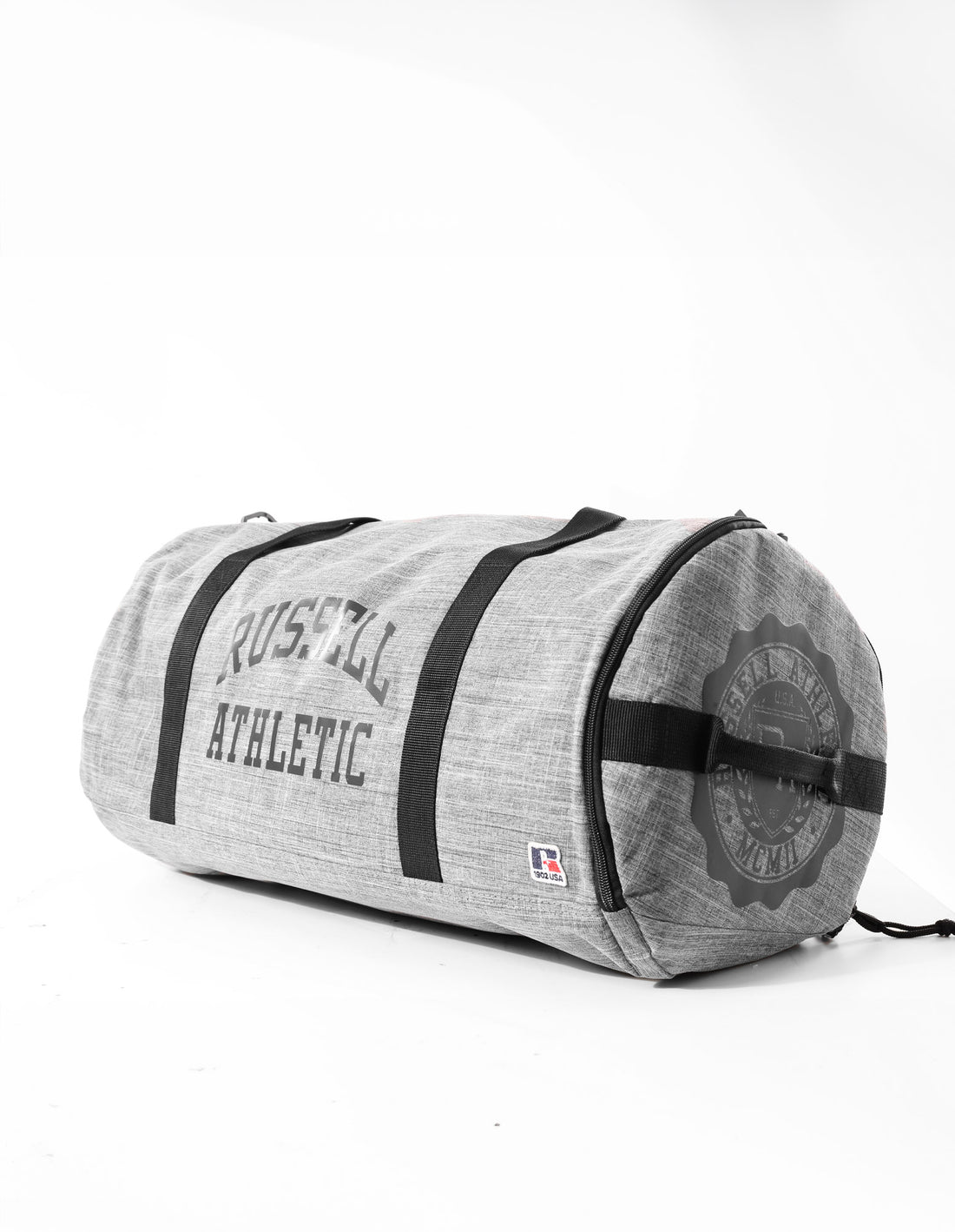 Accessories Russell Athletic Arched Logo Barrel Bags & Backpacks Grey | GVMFES304