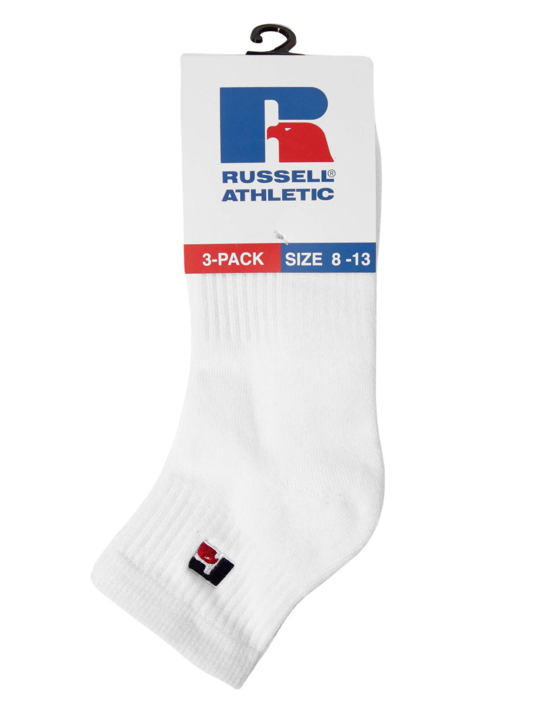 Accessories Russell Athletic Essential Quarter 3 Pack Socks White | WPZHTJ735