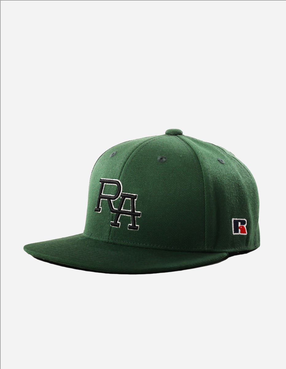 Accessories Russell Athletic Monogram Snap Back 3D Embroidered Caps Olive | LHWVON268