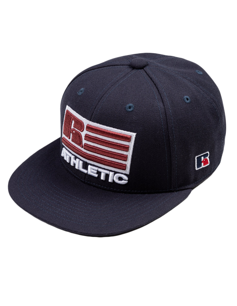 Accessories Russell Athletic Patriot Logo Snap Back 3D Embroidered Caps Navy | SQUJYZ264