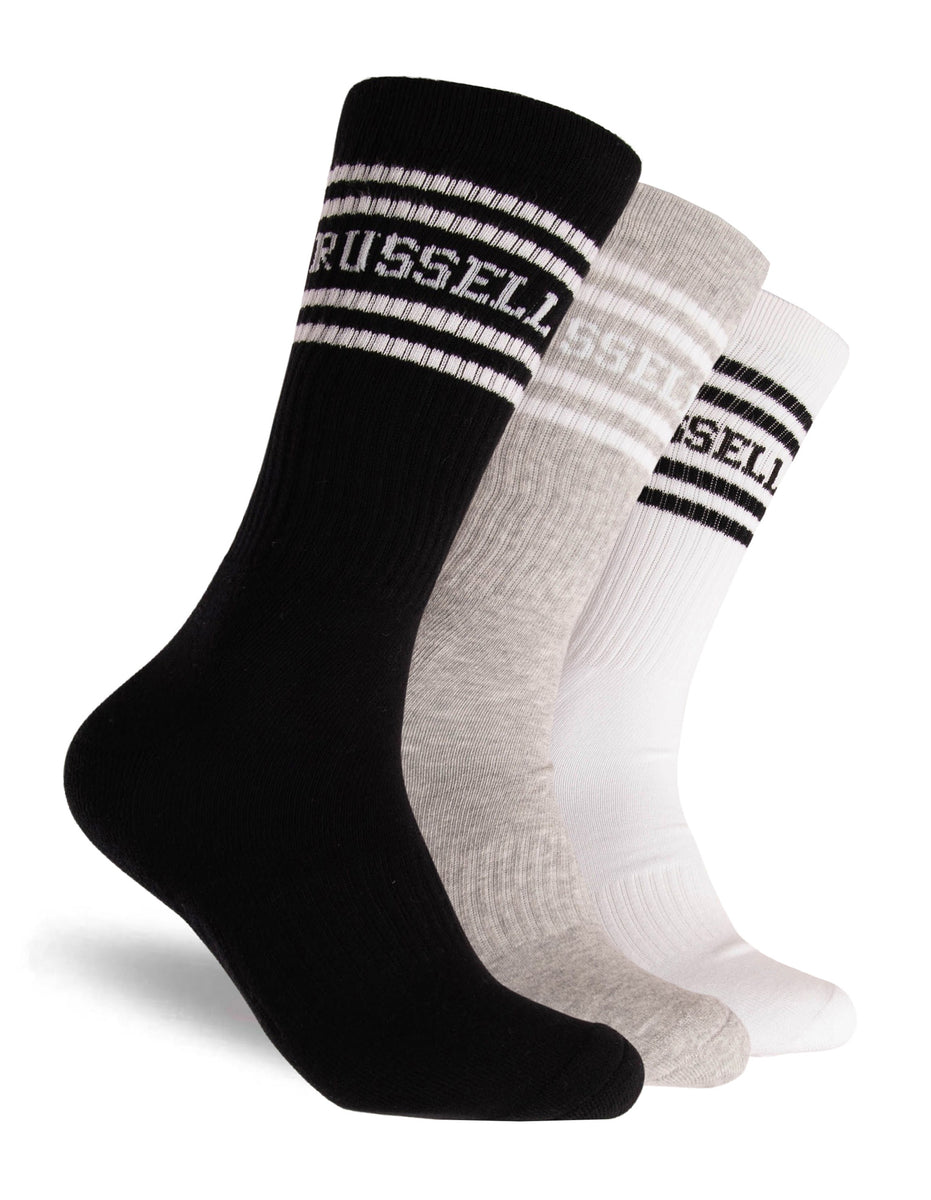 Accessories Russell Athletic Varsity 3 Pac Socks Multicolor | LFQHUZ950