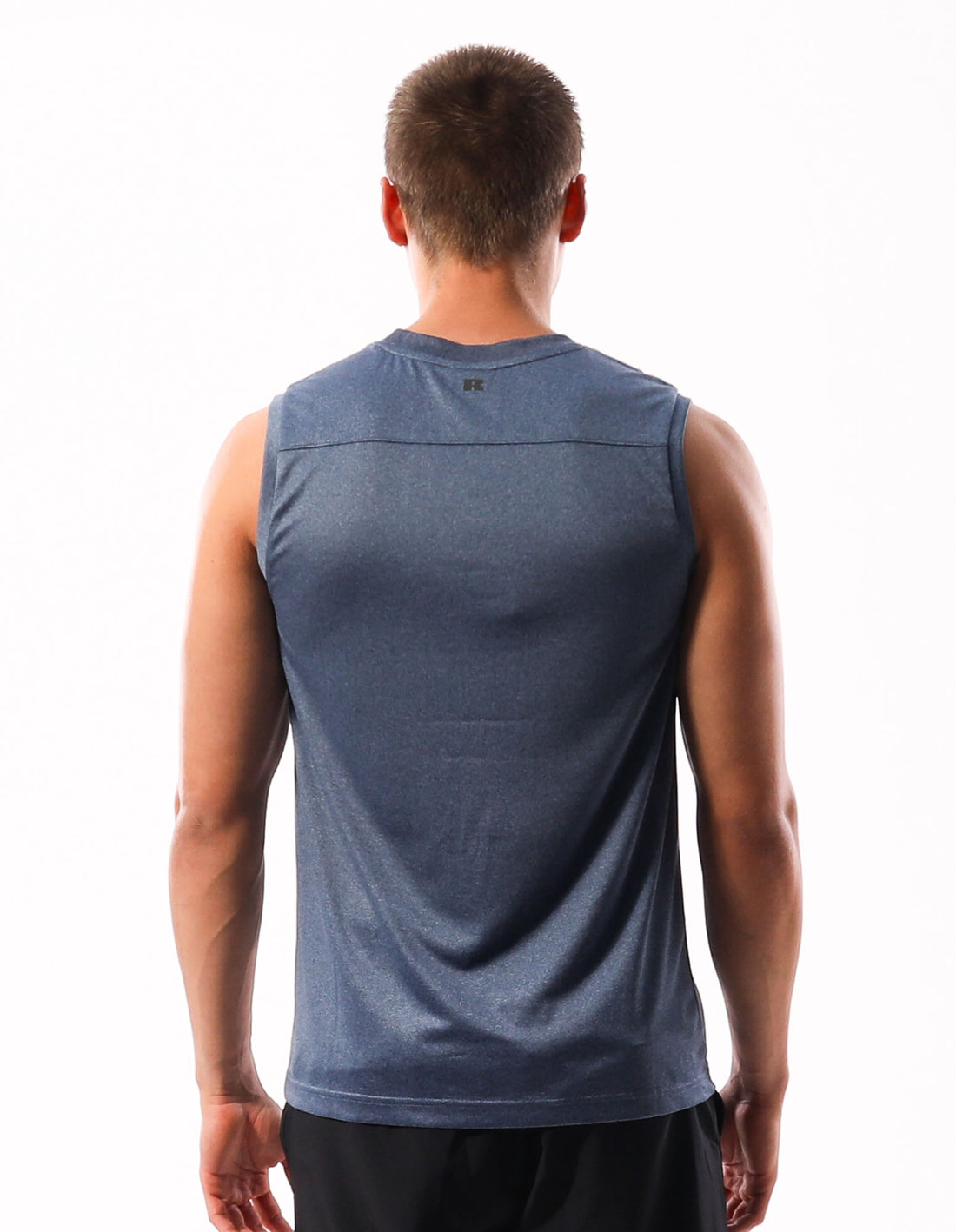 Men Russell Athletic Active Muscle T Shirts Navy | XBJGPW698