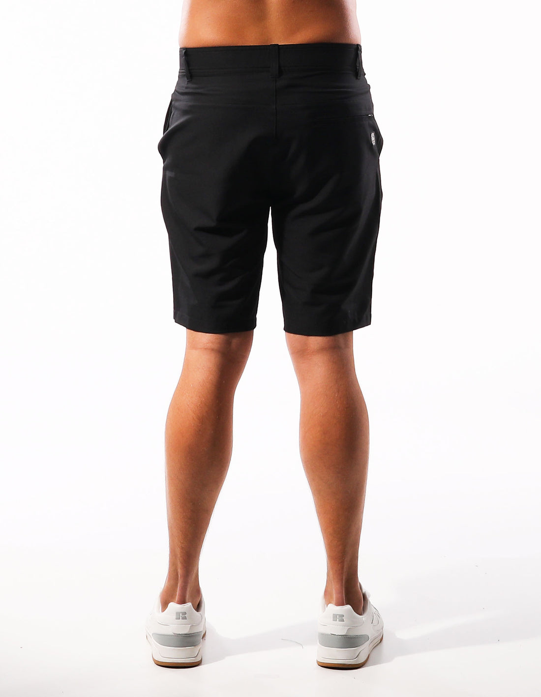 Men Russell Athletic Active Stretch Chino Shorts Black | WXPTIN152