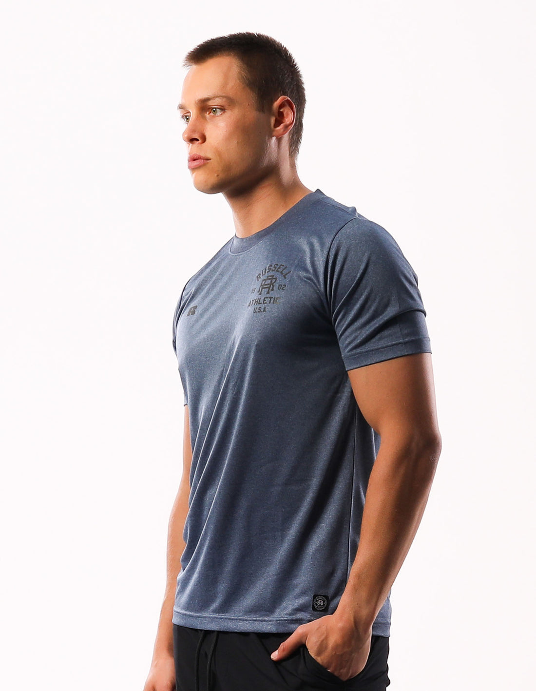 Men Russell Athletic Active T Shirts Navy | PANEJS639