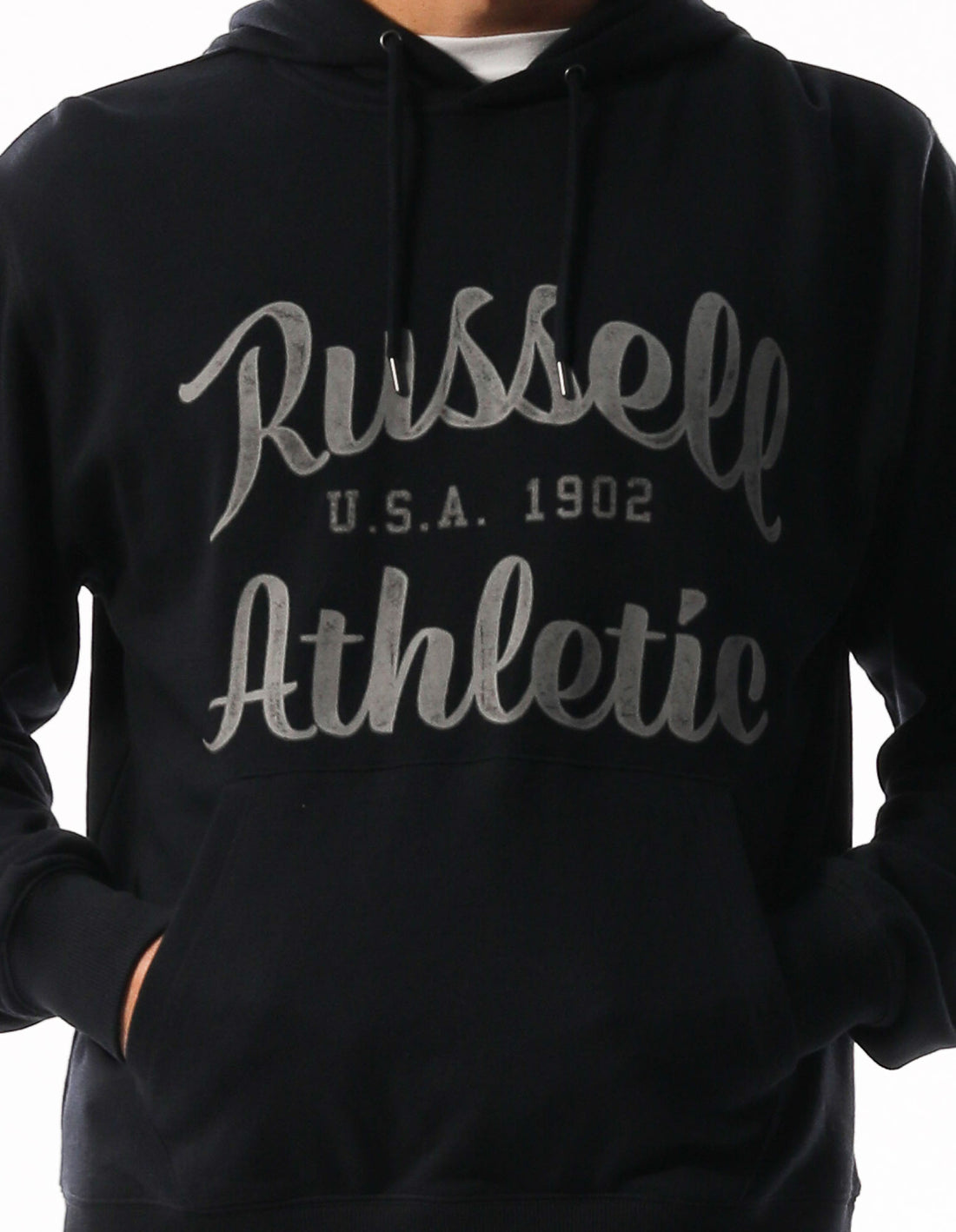 Men Russell Athletic Baseball Arch Hoodie Grey | WYKZMT239