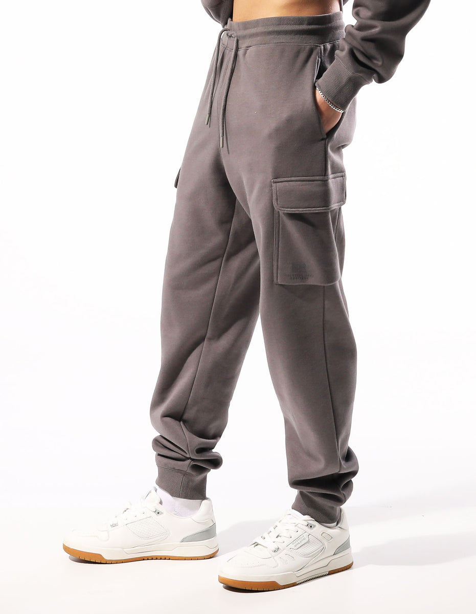 Men Russell Athletic Brooklyn Cargo Track pants Grey Brown | PCKLWX981