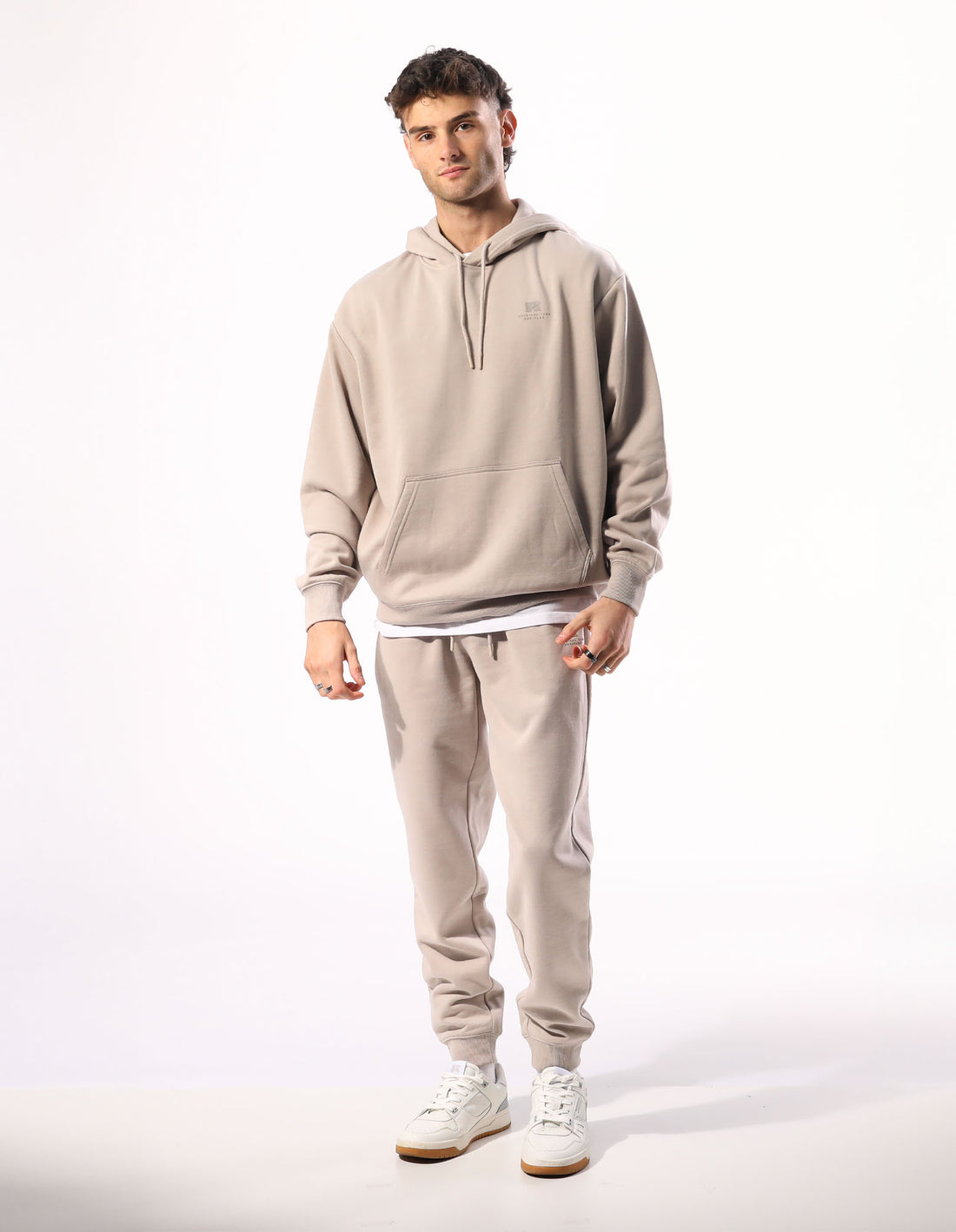 Men Russell Athletic Brooklyn Hoodie Beige | BLENCG215