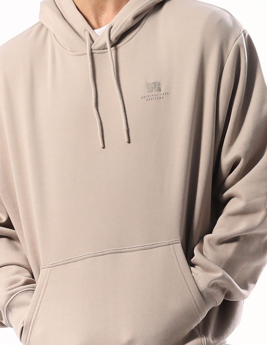 Men Russell Athletic Brooklyn Hoodie Beige | BLENCG215