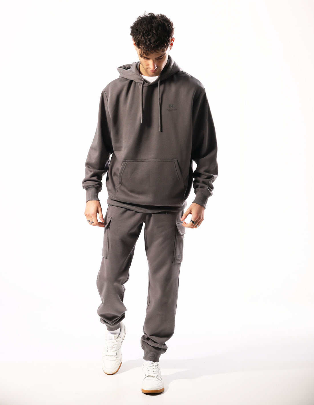 Men Russell Athletic Brooklyn Hoodie Grey Brown | GPCITK863