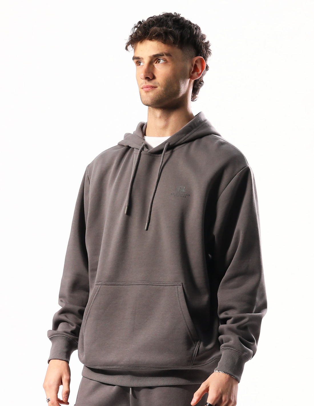 Men Russell Athletic Brooklyn Hoodie Grey Brown | GPCITK863