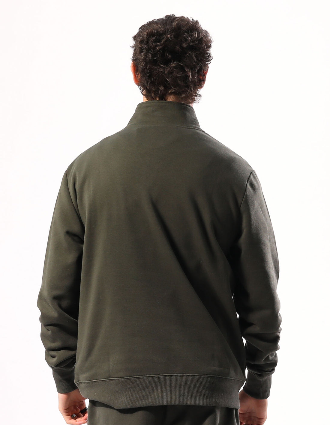 Men Russell Athletic Brooklyn Quarter Zip Top Olive | EDWXYT157