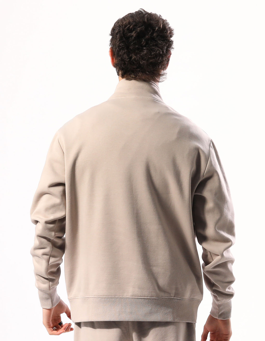 Men Russell Athletic Brooklyn Quarter Zip Top Beige | DFGPJB451