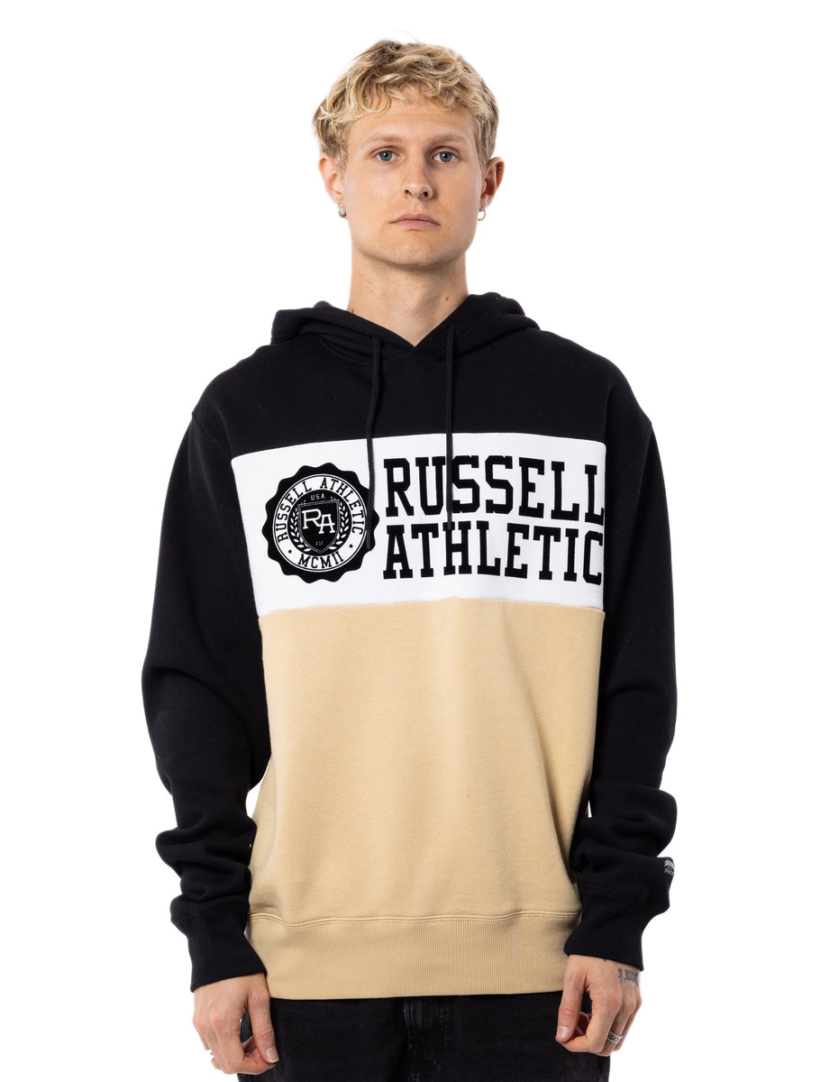 Men Russell Athletic Carter Hoodie Beige / Black | TMVBZS081