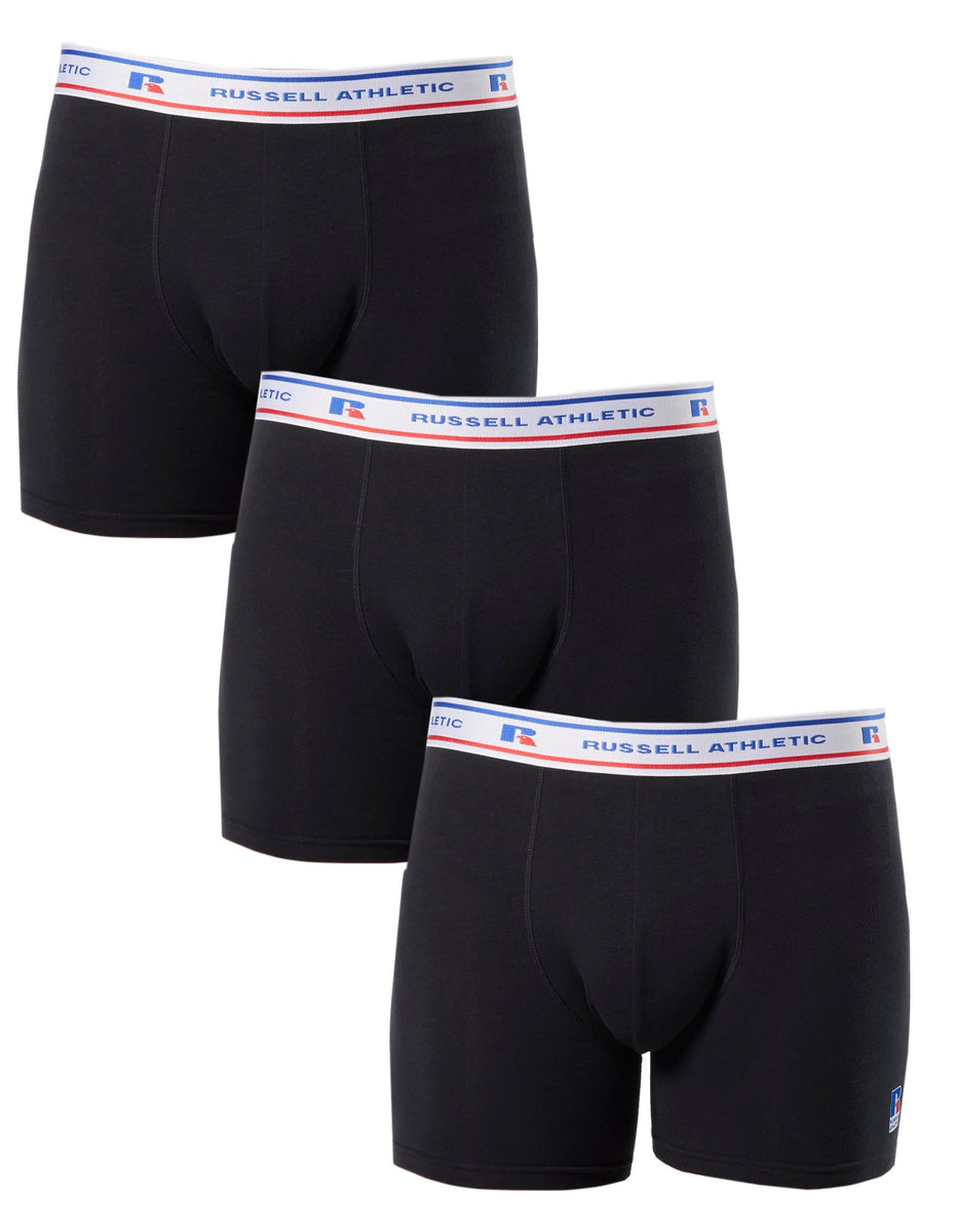 Men Russell Athletic Classic Cotton 3 Pack Underwear Black | IEWOCP823