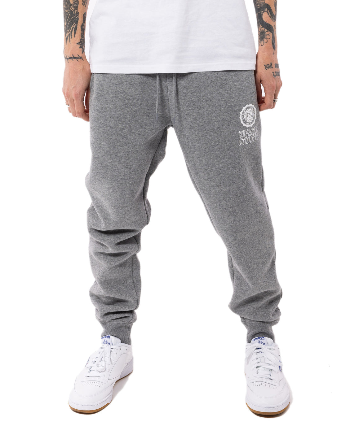 Men Russell Athletic Collegiate Flock Track pants Grey | ADYCFV915