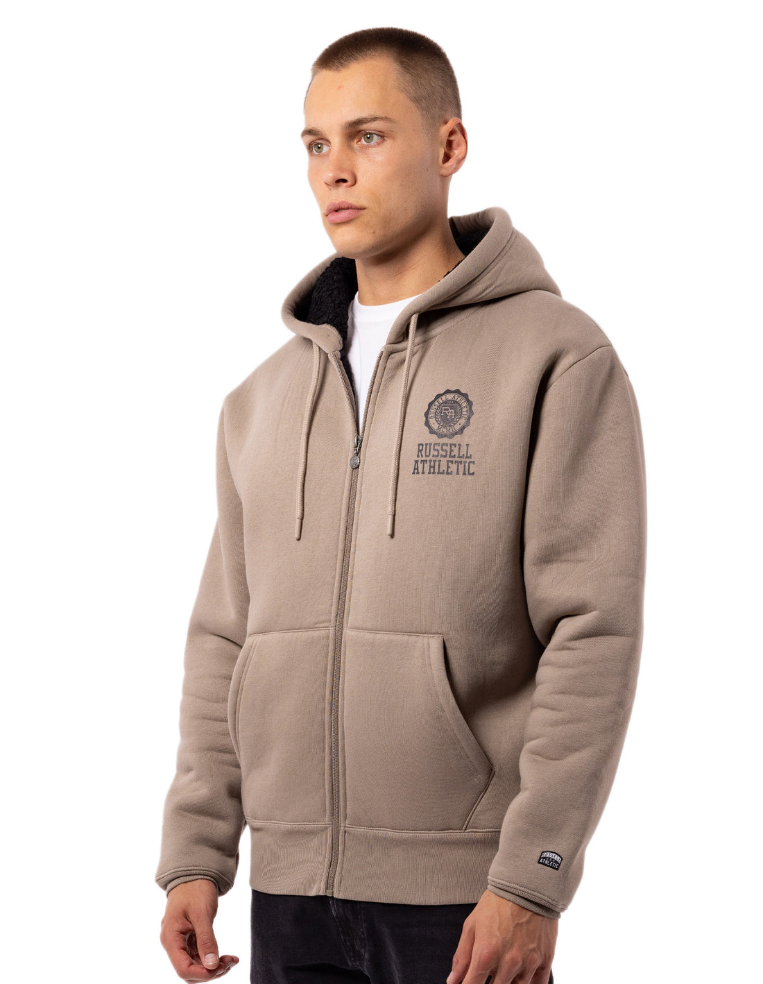 Men Russell Athletic Collegiate Sherpa Jackets Brown | SAHPNV194