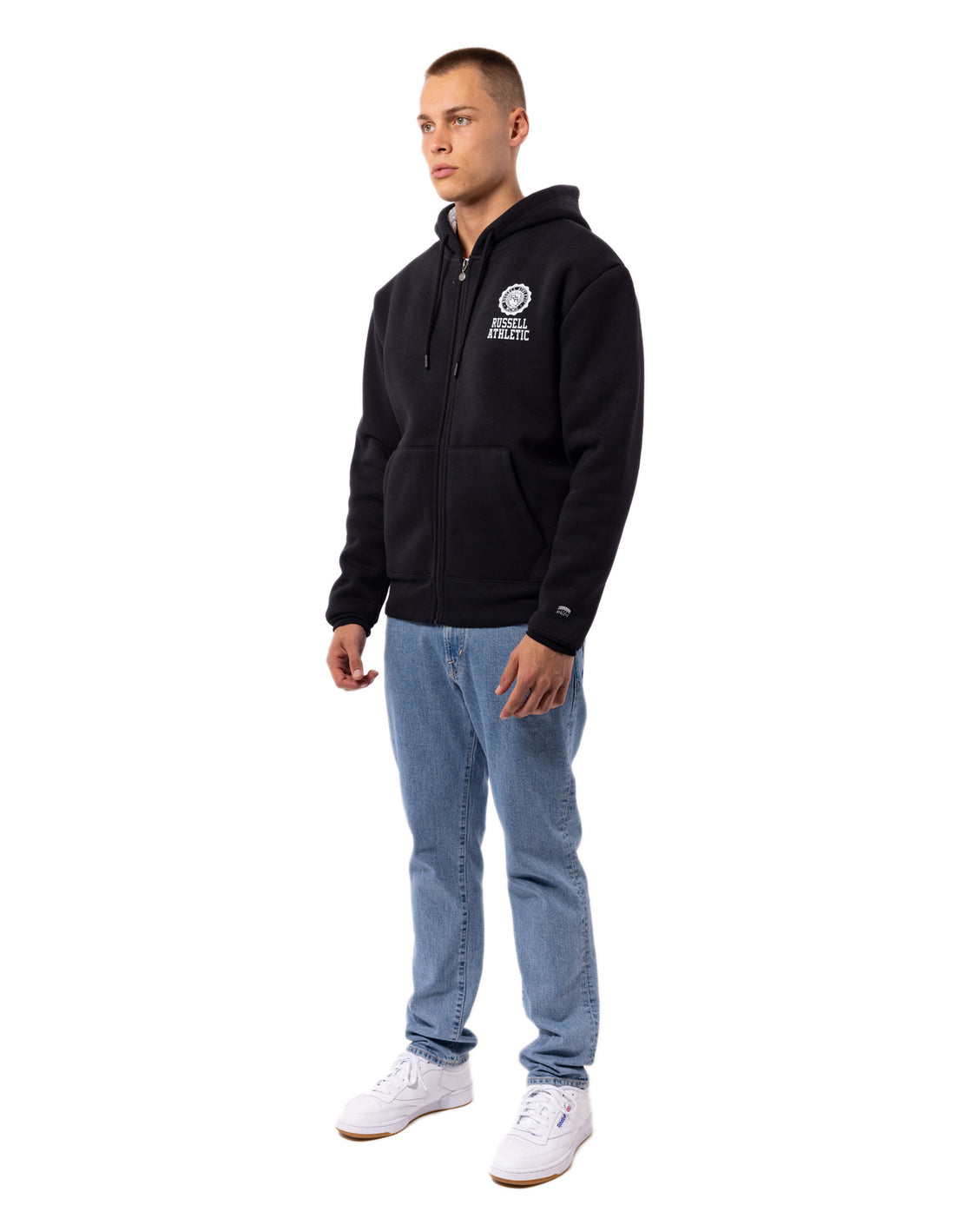 Men Russell Athletic Collegiate Sherpa Jackets Black | DOISMK835