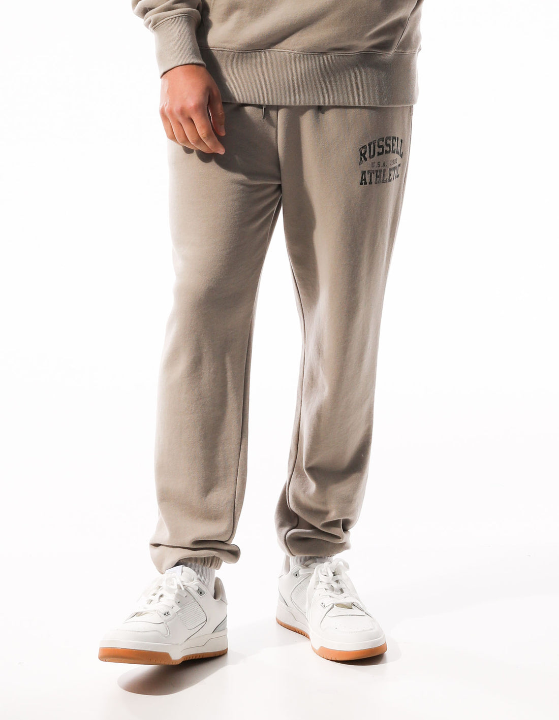 Men Russell Athletic Distressed Arch Track pants Khaki | WXPEZF286