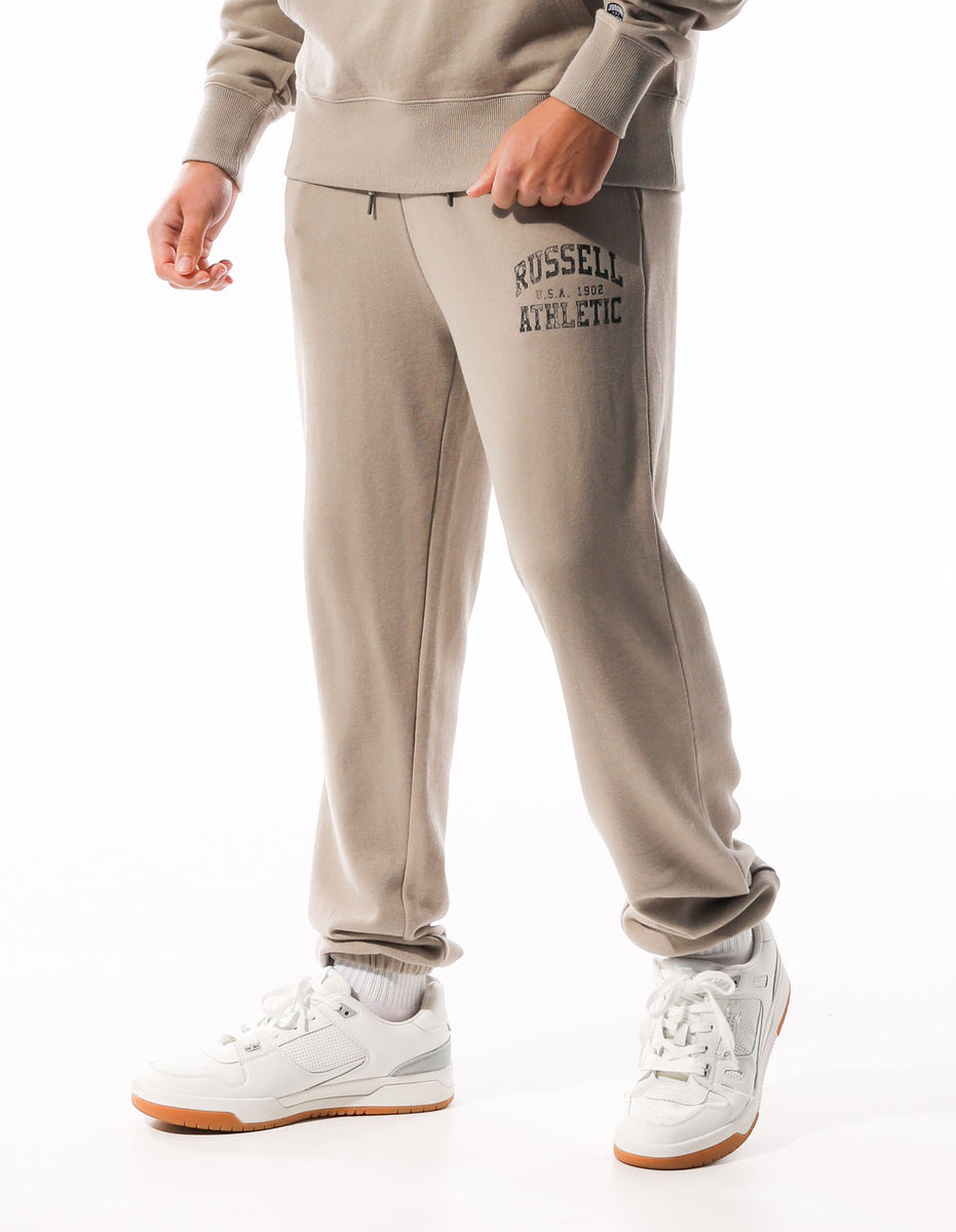 Men Russell Athletic Distressed Arch Track pants Khaki | WXPEZF286