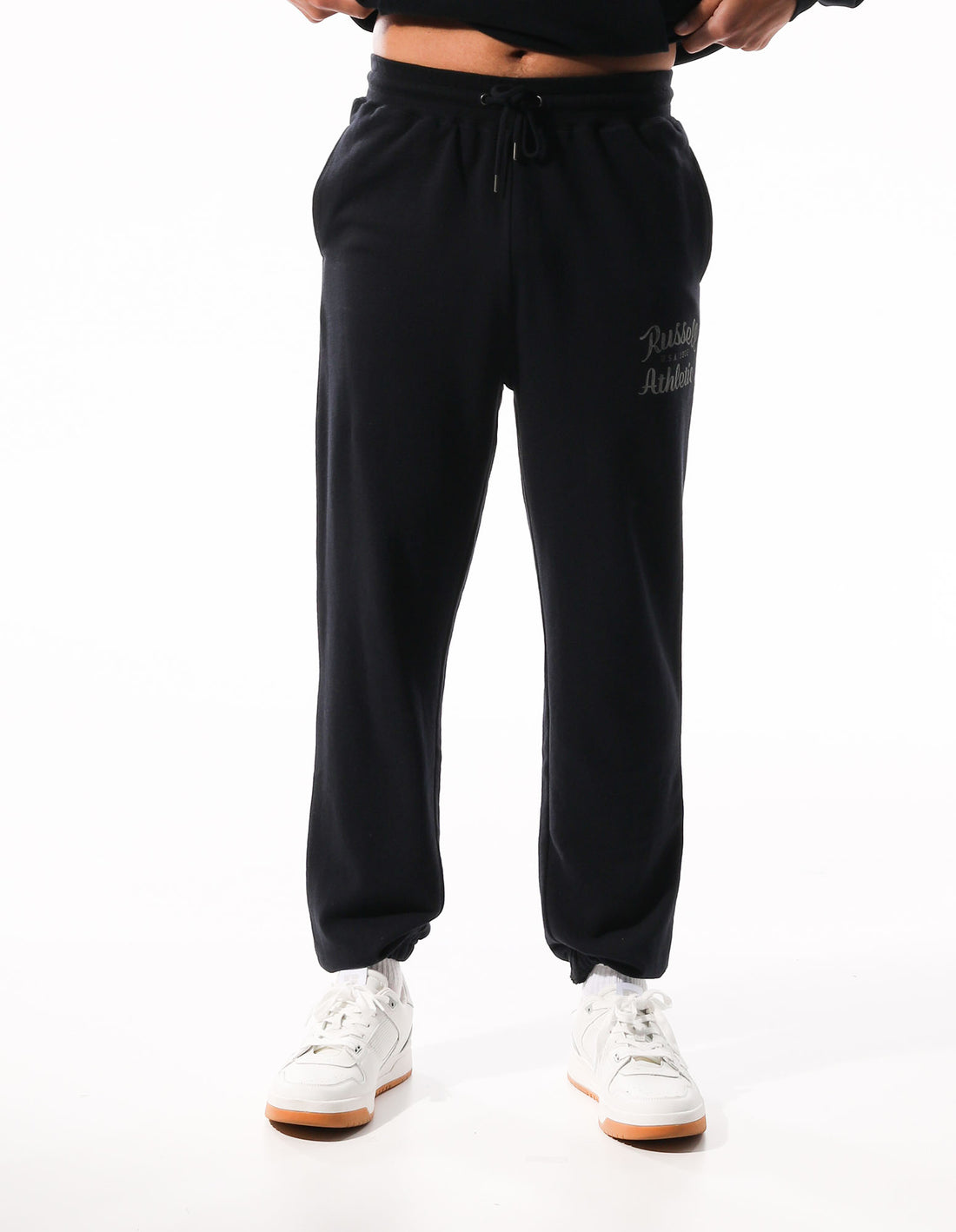 Men Russell Athletic Distressed Baseball Track pants Grey | WBNQVL786