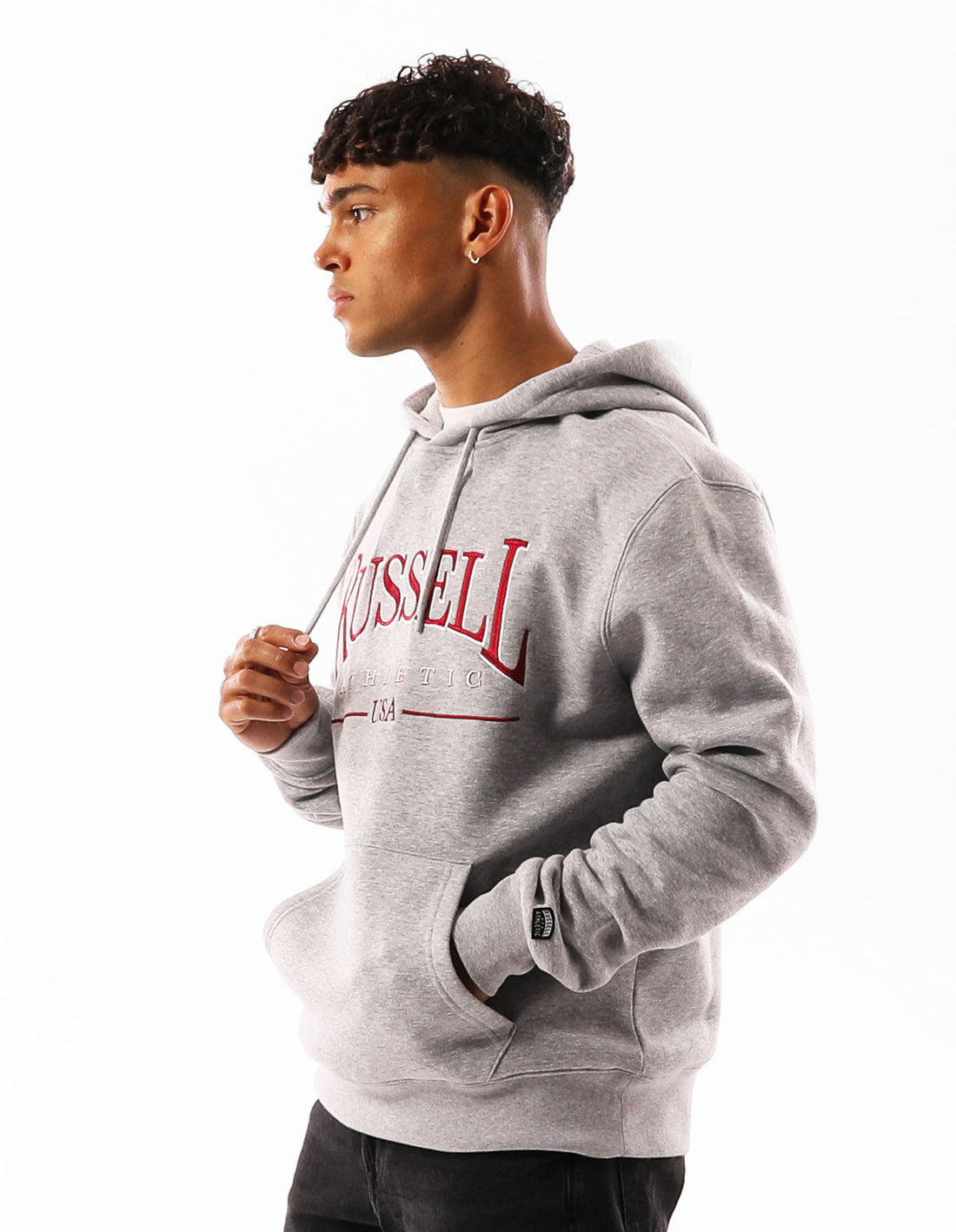 Men Russell Athletic Glendale Hoodie Grey | ULKZSP751