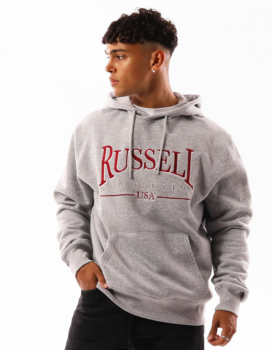 Men Russell Athletic Glendale Hoodie Grey | ULKZSP751