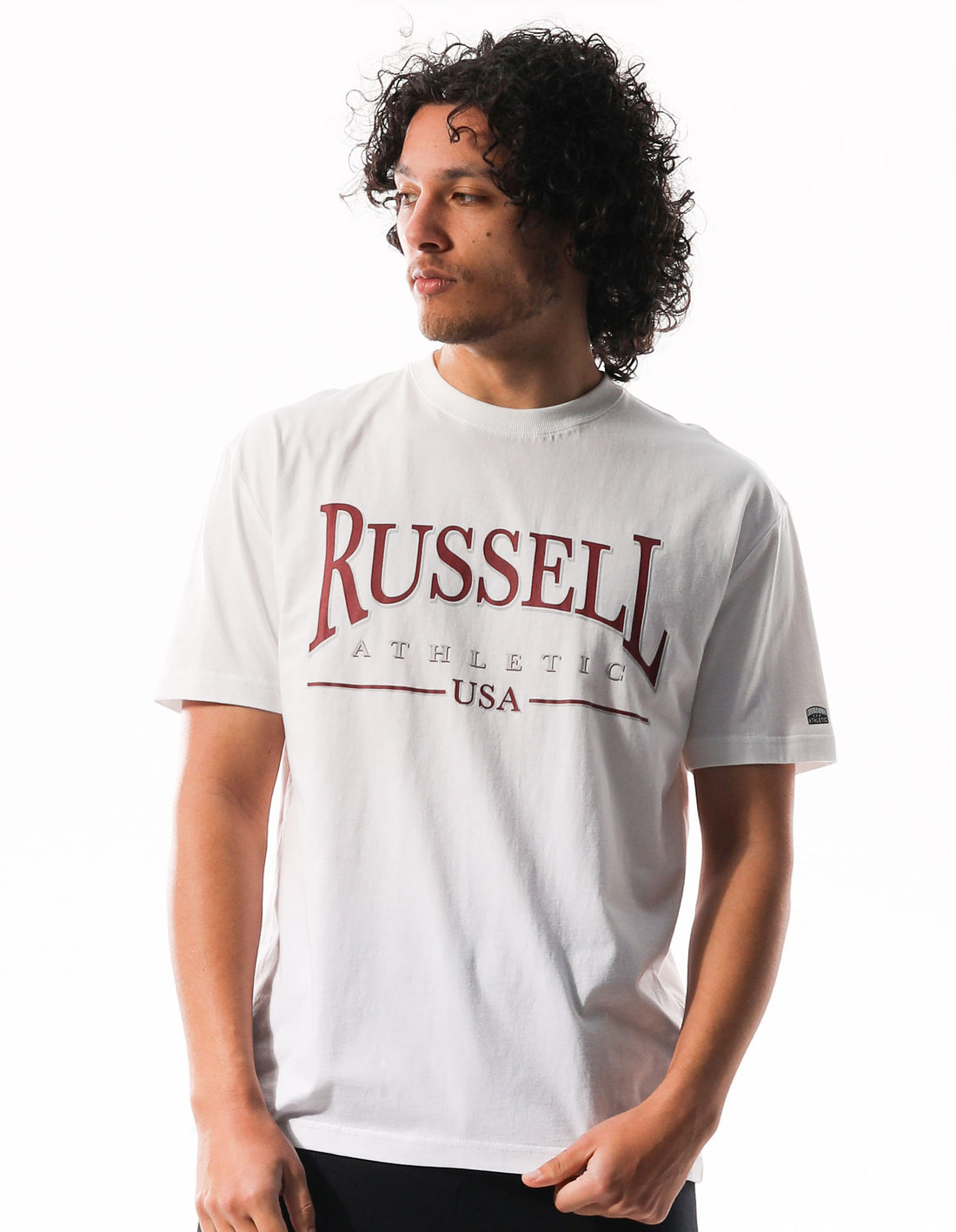 Men Russell Athletic Glendale Oversized T Shirts White | PWOCAK186