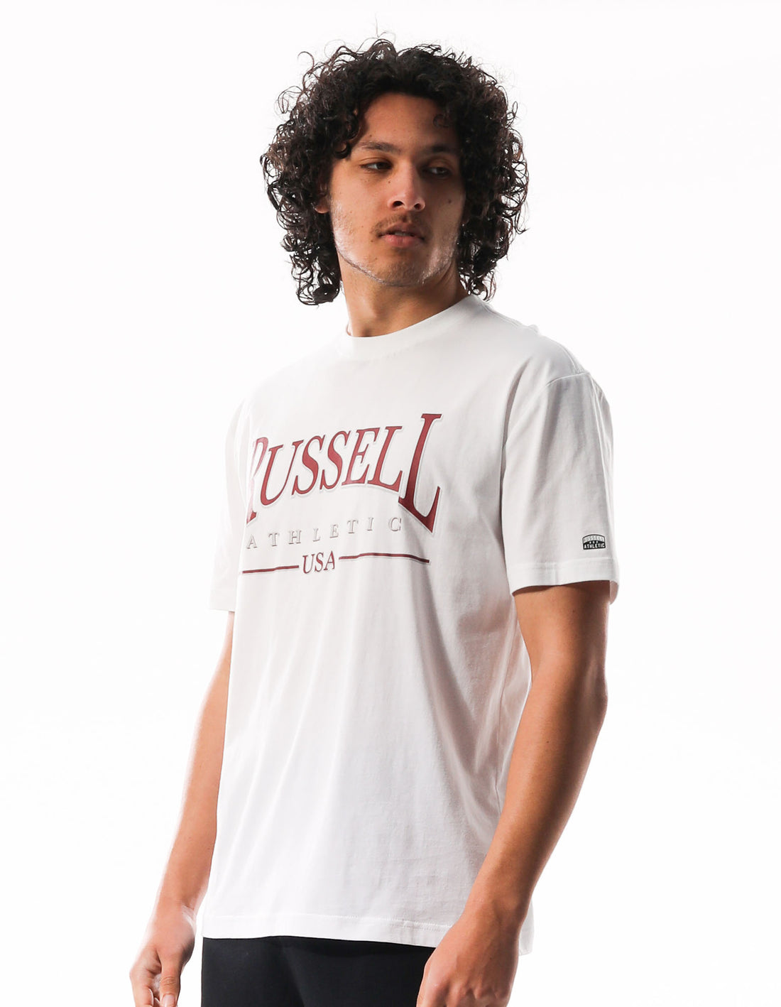 Men Russell Athletic Glendale Oversized T Shirts White | PWOCAK186