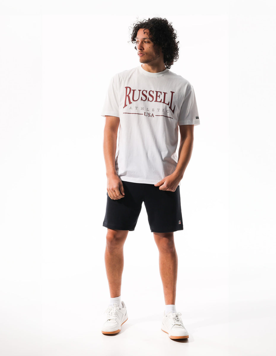 Men Russell Athletic Glendale Oversized T Shirts White | PWOCAK186